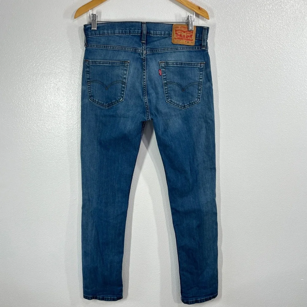 Levi's‎ 511 Slim Fit Jeans Mens 32x32 Blue Medium Wash Stretch Denim 04511-1025